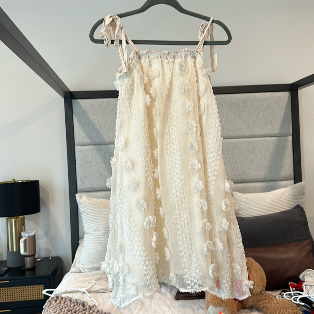 Off white casual mini dress